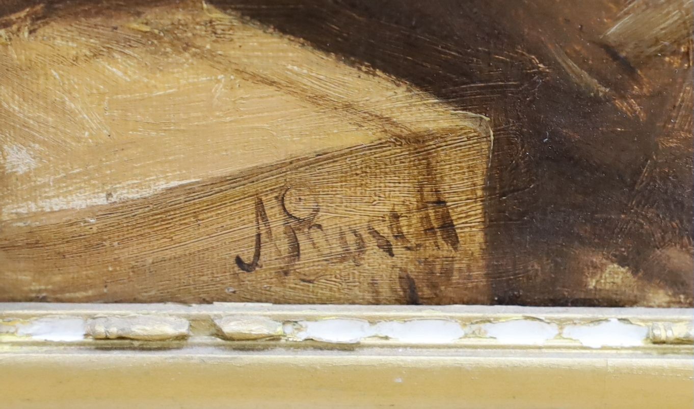 A. Russell, oil on canvas, 'The Relief of Ladysmith', signed and dated 1911, 75 x 62cm